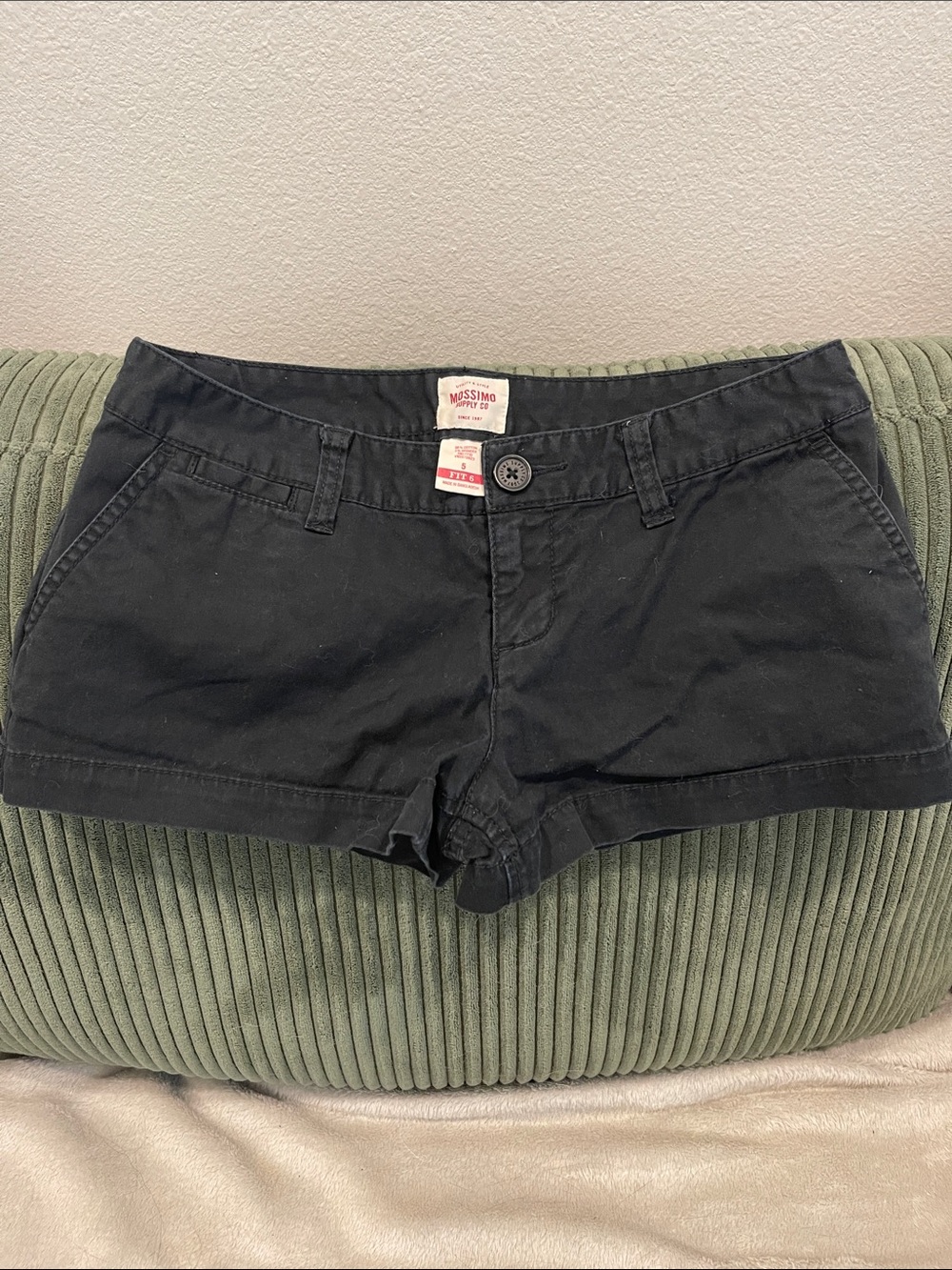 Mossimo Supply Co. Black Women's Cotton-Blend Short Shorts
